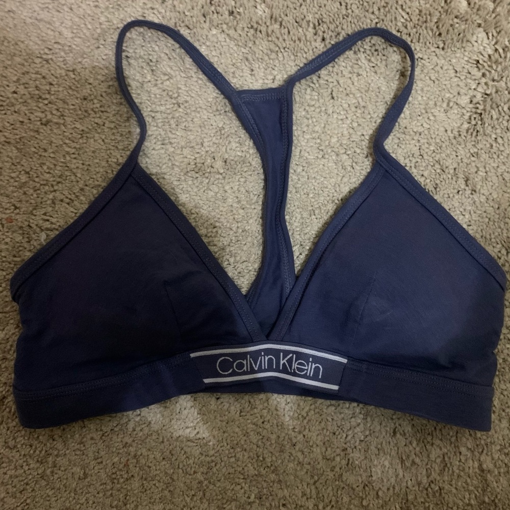 Blue Calvin Klein comfy bra